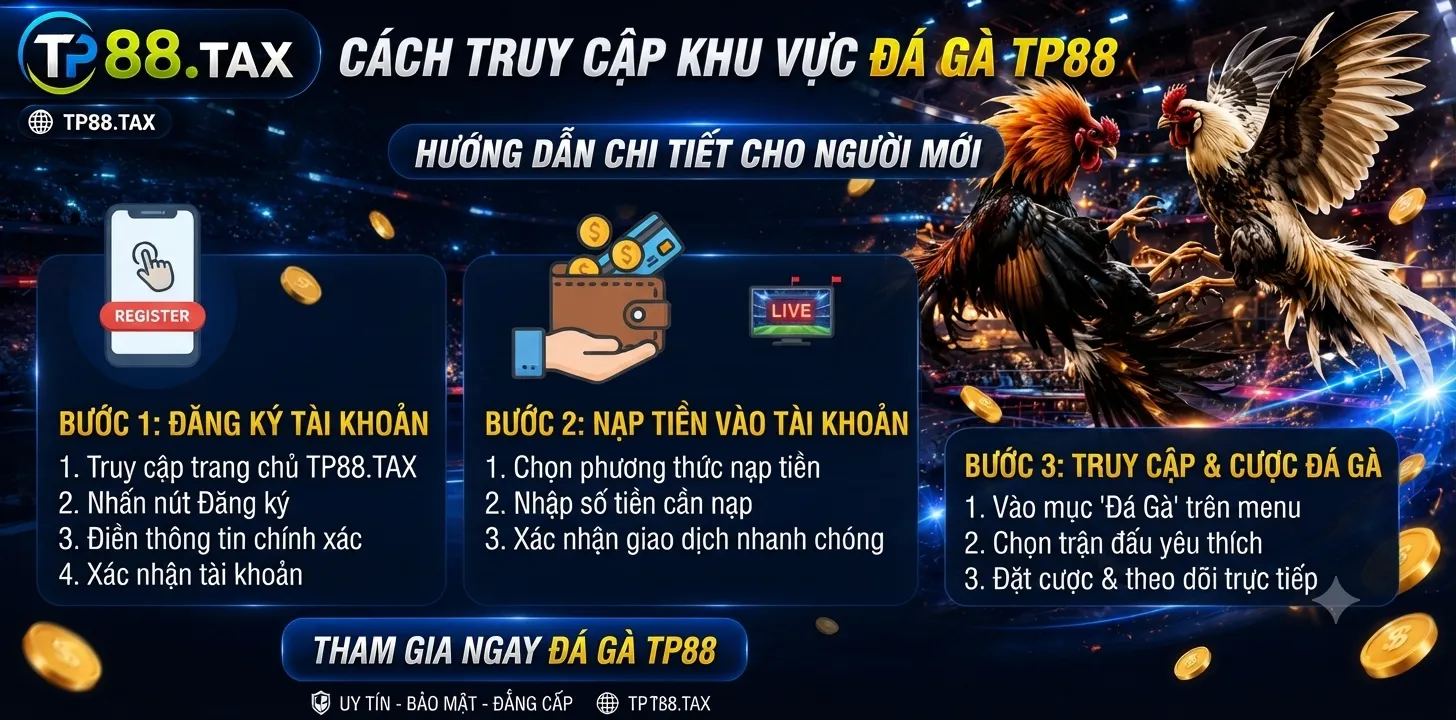 Cách truy cập khu vực đá gà TP88